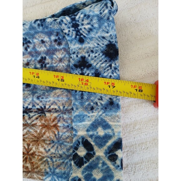 Catherines Tunic 18/20WP Mesh Abstract Lined Shark Bite Hem 3/4 Sleeves Boho - Picture 13 of 14